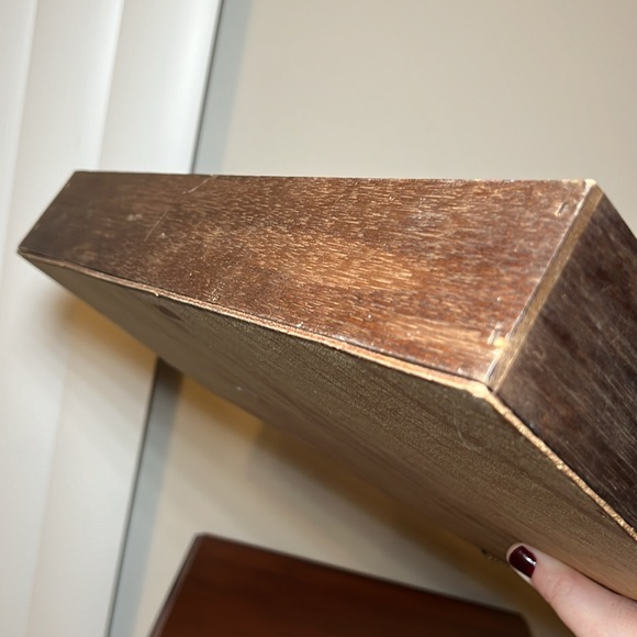 VTG Christmas Kitsch wooden festive doll house diorama figurine wall hanging - Picture 15 of 17